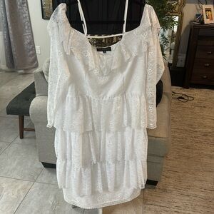 Eloquii white lace dress